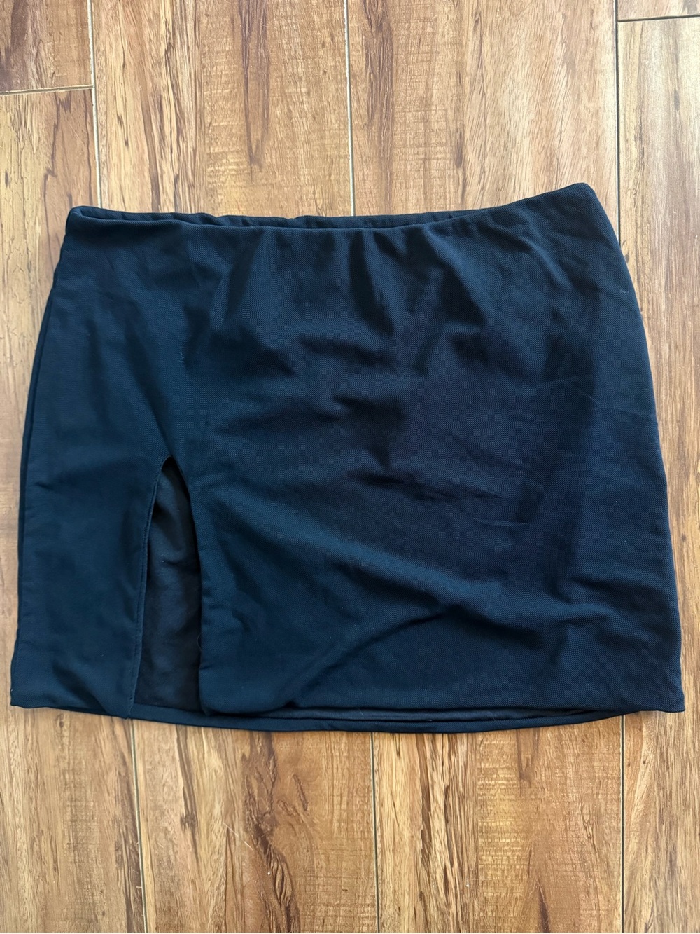 Princess Polly Black Mini Skirt with Subtle Slit